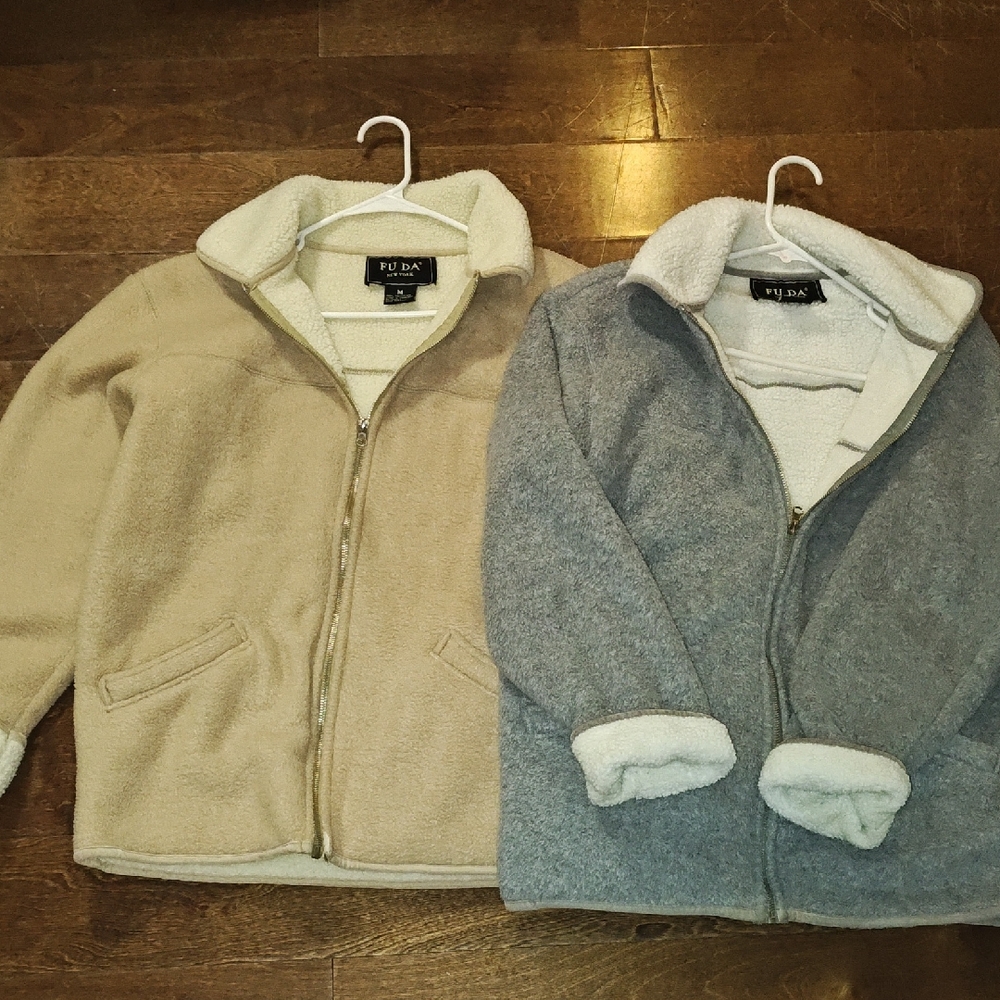 UNISEX WARM WOOL INSIDE JACKETS  SIZE MEDIUM